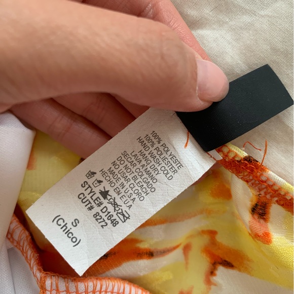 Orange pleated summer dress - Picture 6 of 7